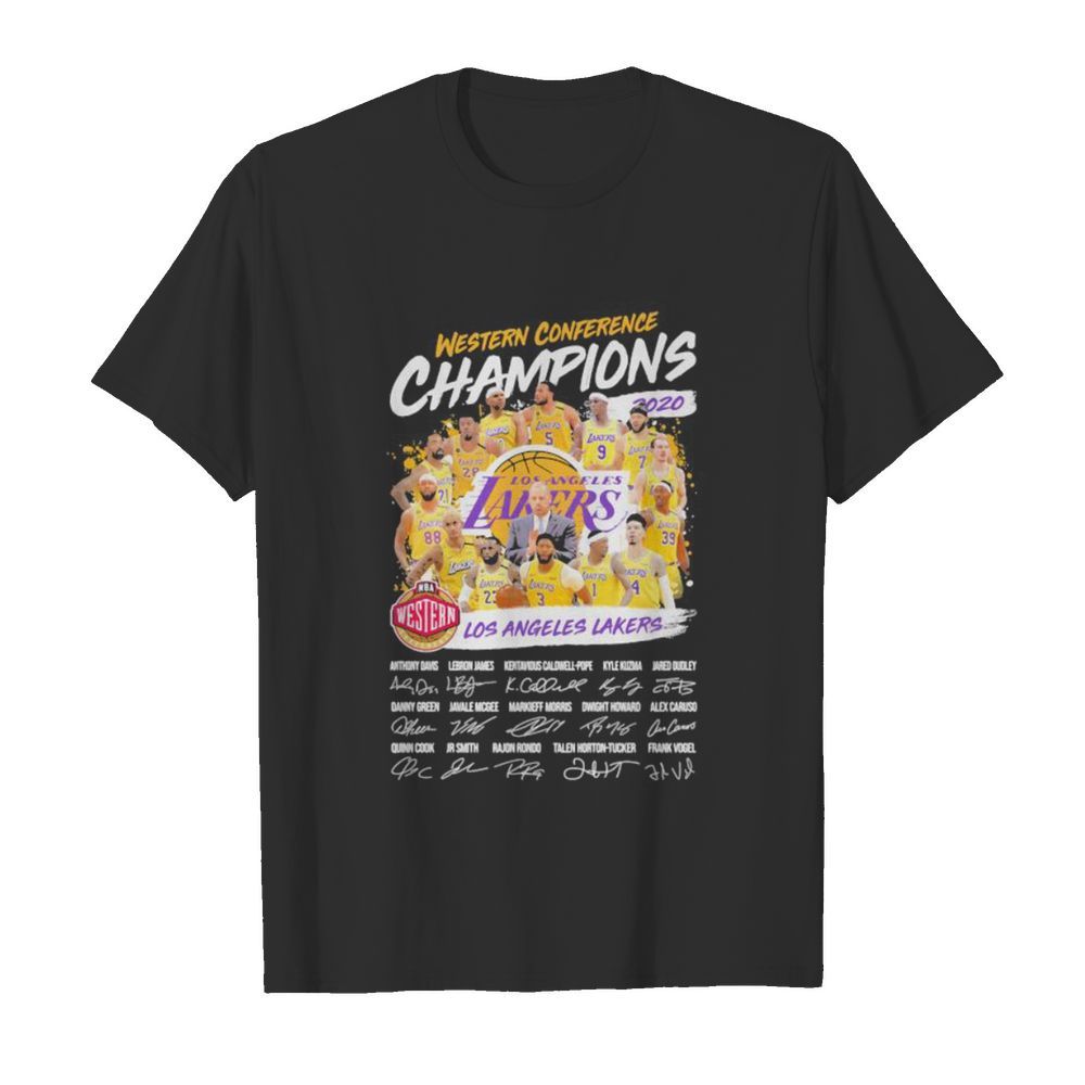 Western conference champions los angeles lakers signatures shirt