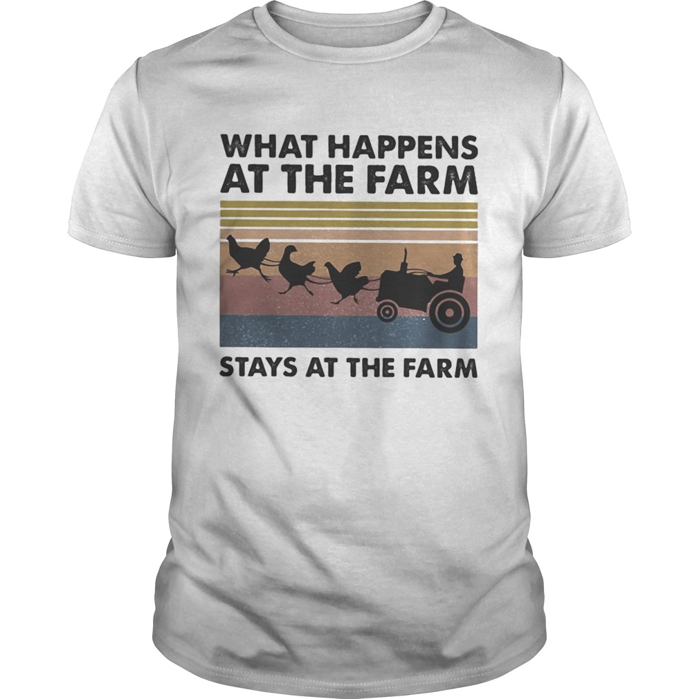 What happens at the farm stays at the farm vintage retro shirt