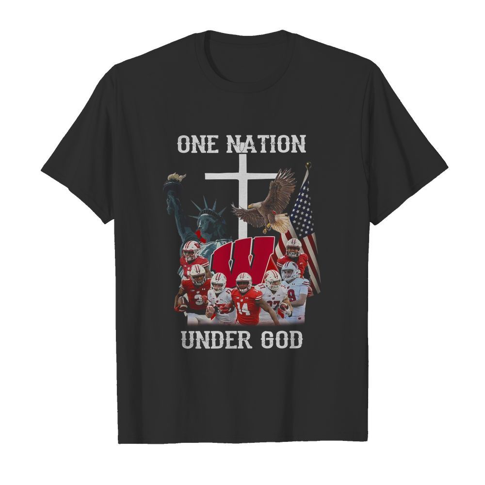 Wisconsin Badgers One Nation Under God Flag shirt