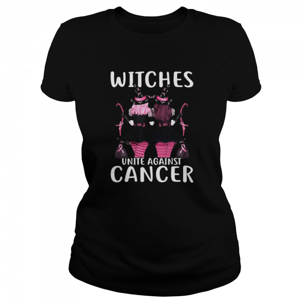 Witches United Against Cancer Wear Pink Halloween  Classic Women's T-shirt