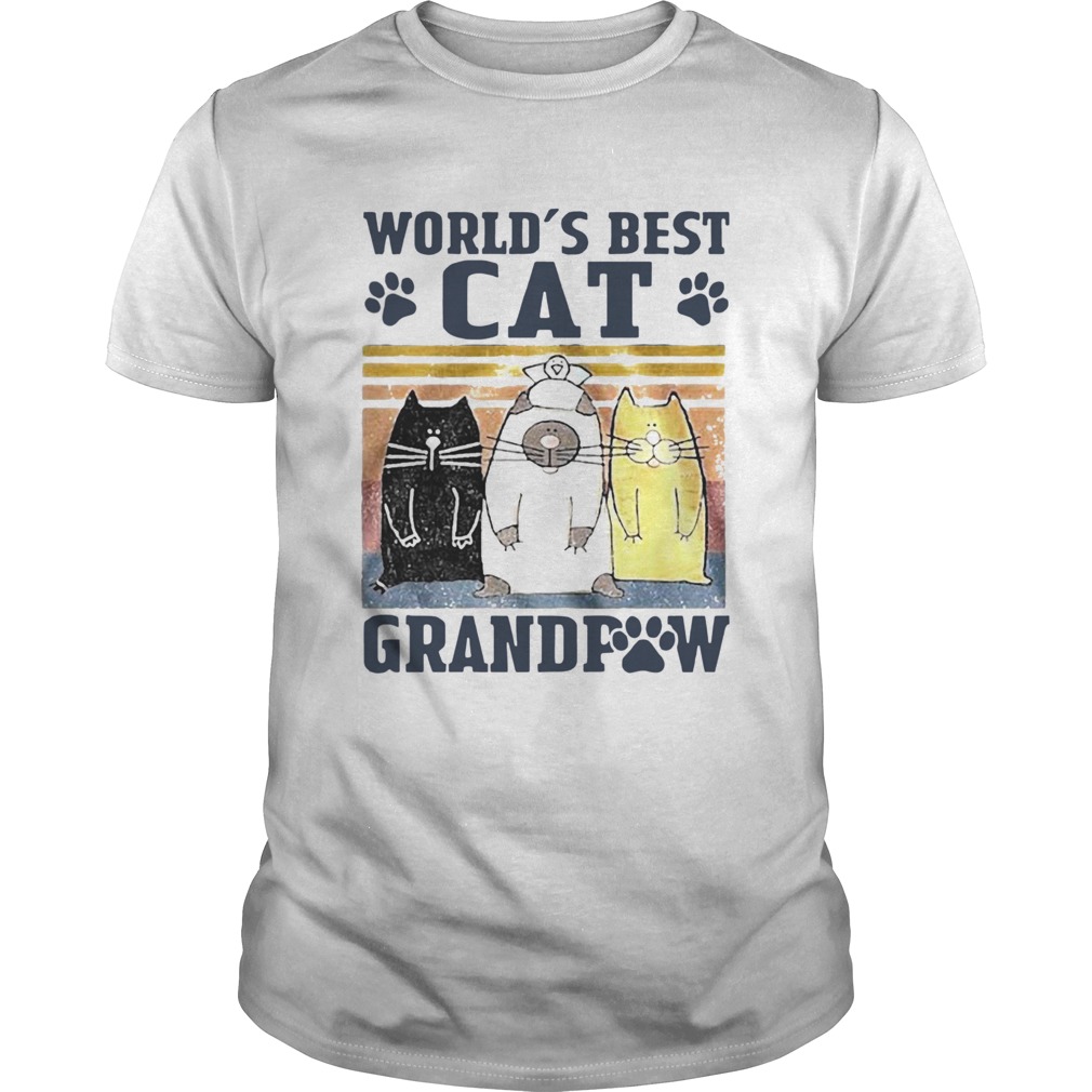 Worlds Best Cat Grandpaw Vintage shirt