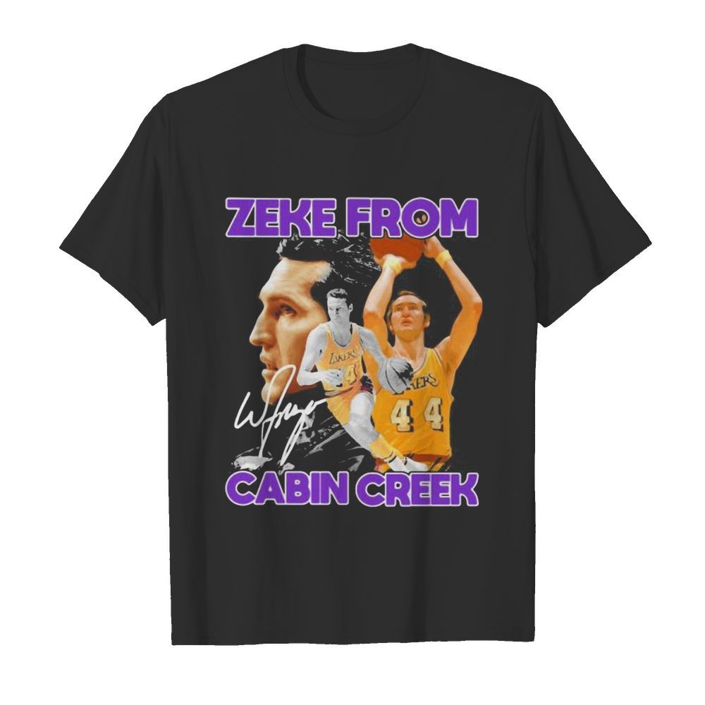 Zeke from cabin creek los angeles lakers basketball signature shirt