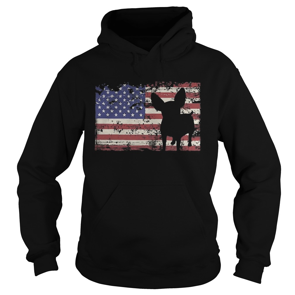 independence day chihuahua flag american  Hoodie