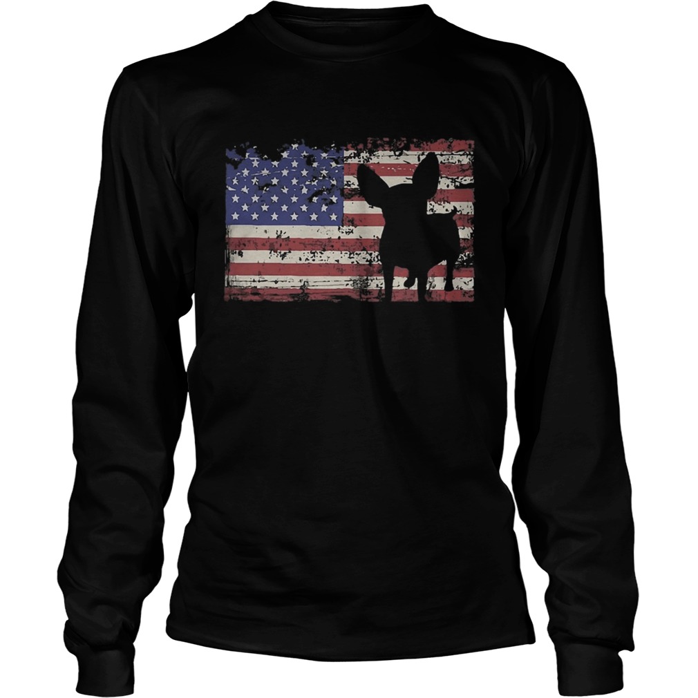 independence day chihuahua flag american  Long Sleeve