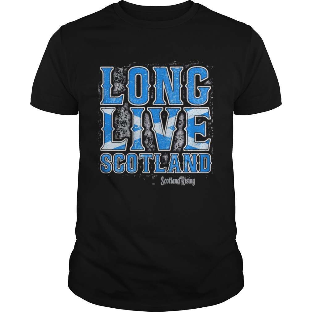 long live scotland logo bluecolor shirt