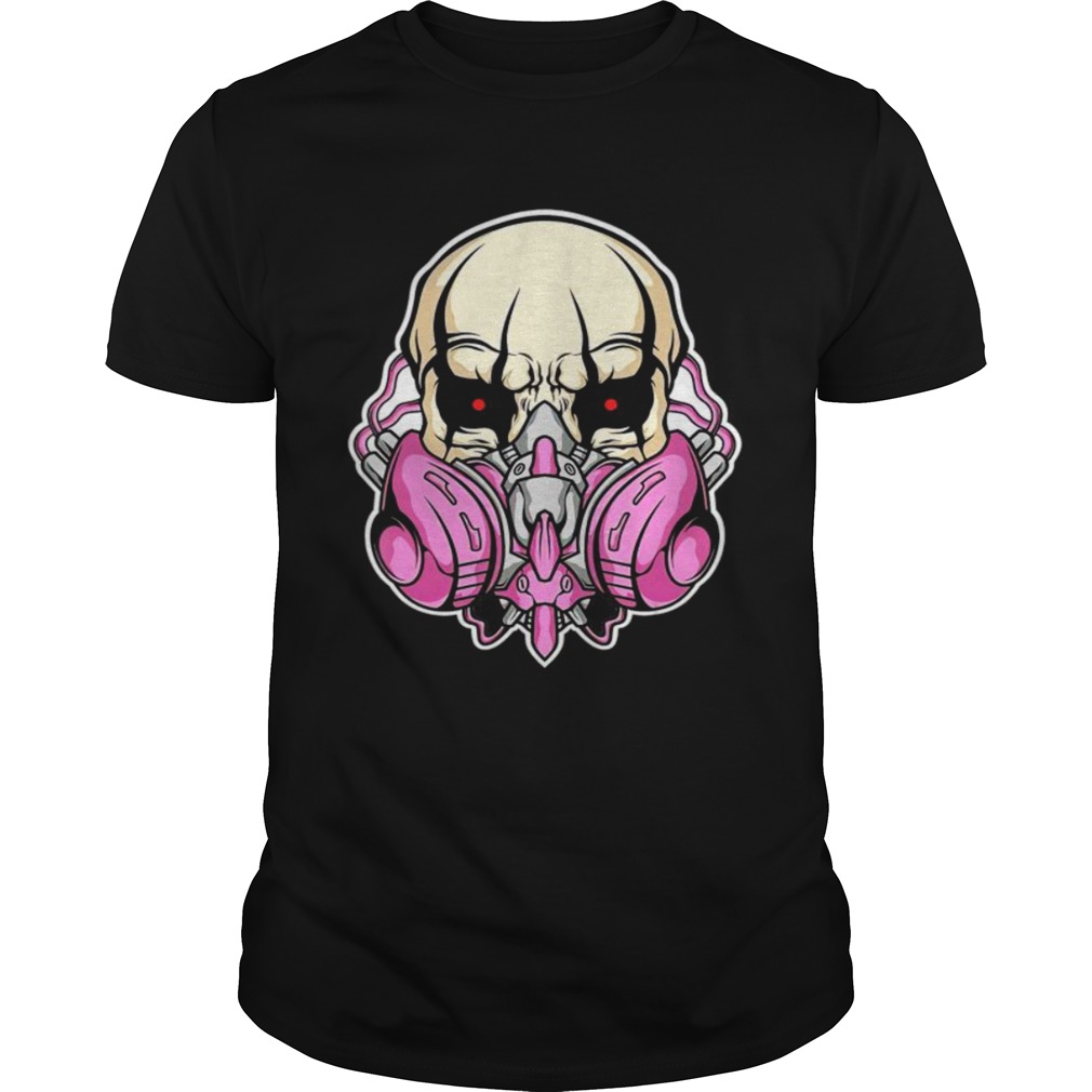 skull gas mask awesome graphic shirt