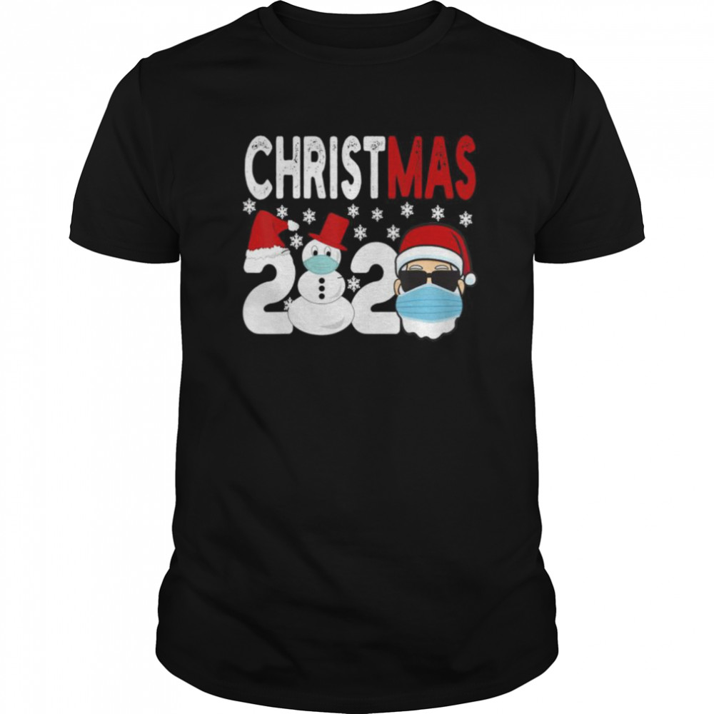 2020 Christmas Santa wearing Face Mask shirt