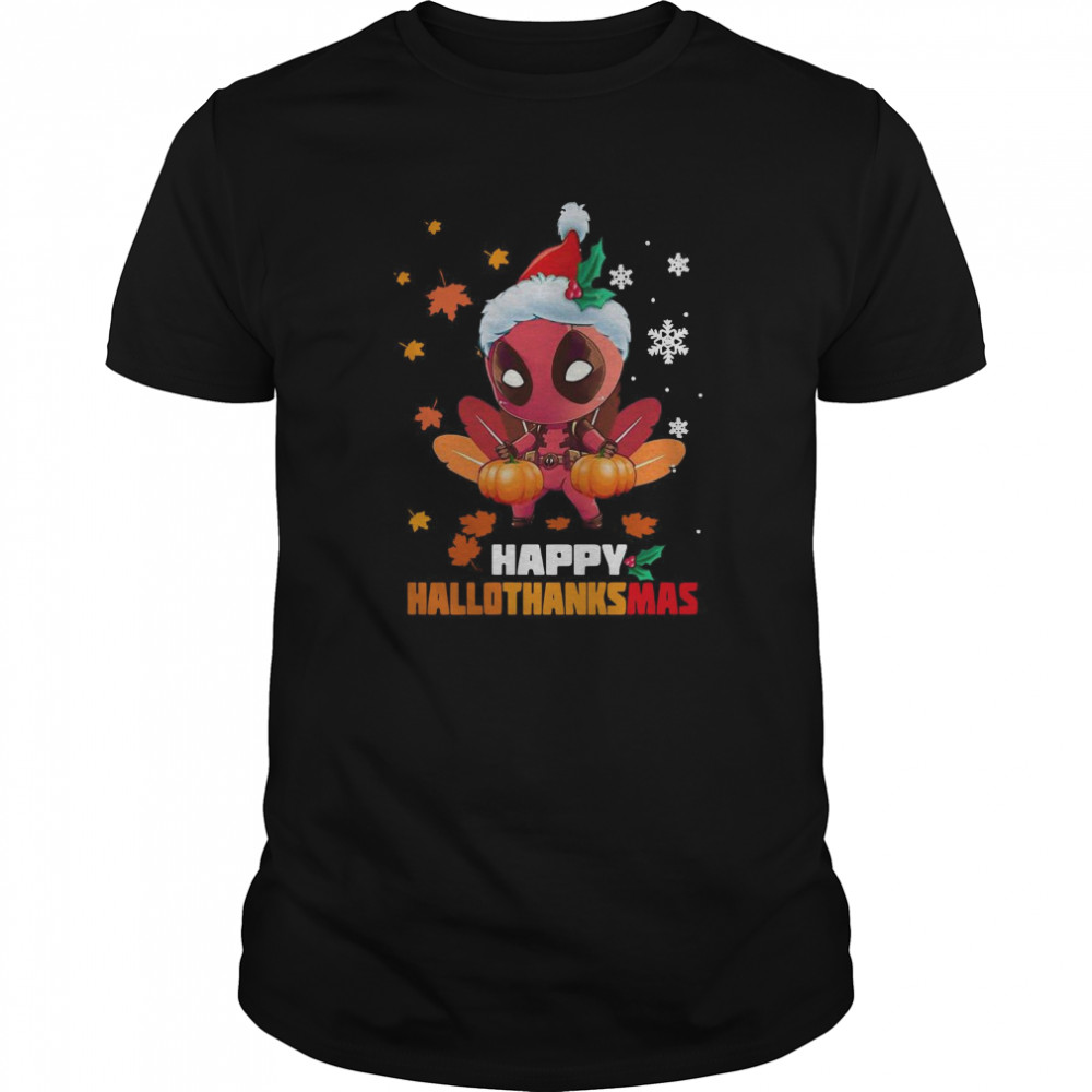 Baby Deadpool Happy Hallothanksmas Xmas 2020 shirt