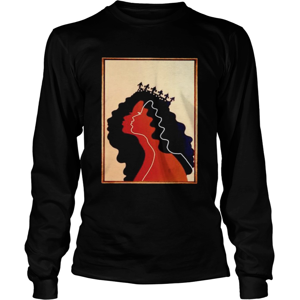 Beautiful Black Woman Portrait Art  Long Sleeve