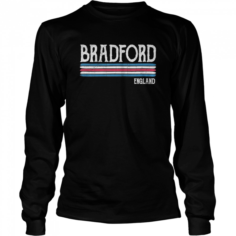 Bradford British Flag Colors England  Long Sleeved T-shirt