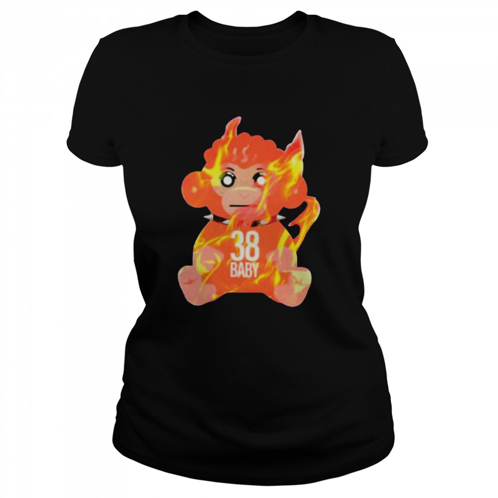 Burning Monkey Doll Never Broke Again 38 Baby  Classic Women's T-shirt