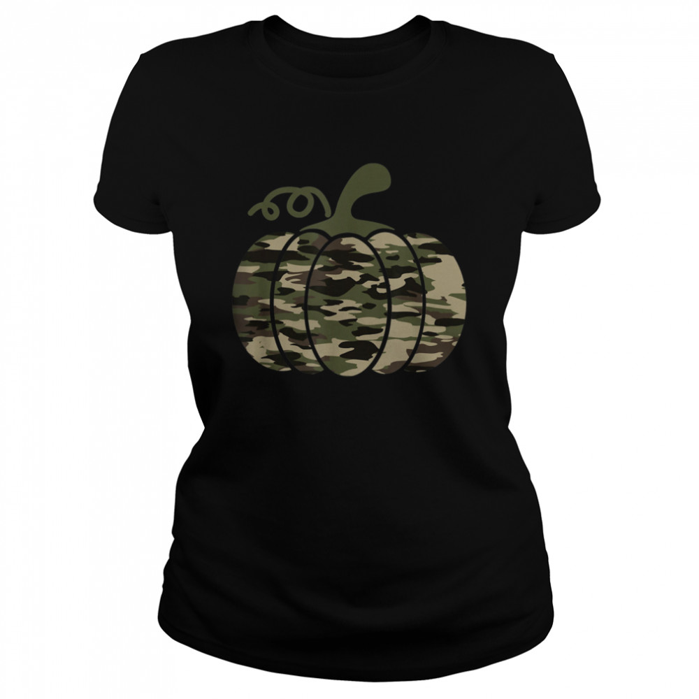 Camo Pumpkin Military Tactical Halloween costume Lazy easy  Classic Women's T-shirt