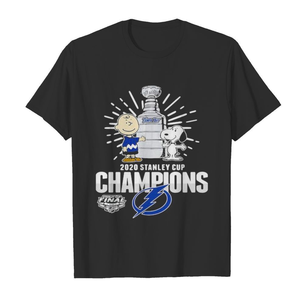 Charlie brown and snoopy tampa bay lightning 2020 stanley cup champions shirt