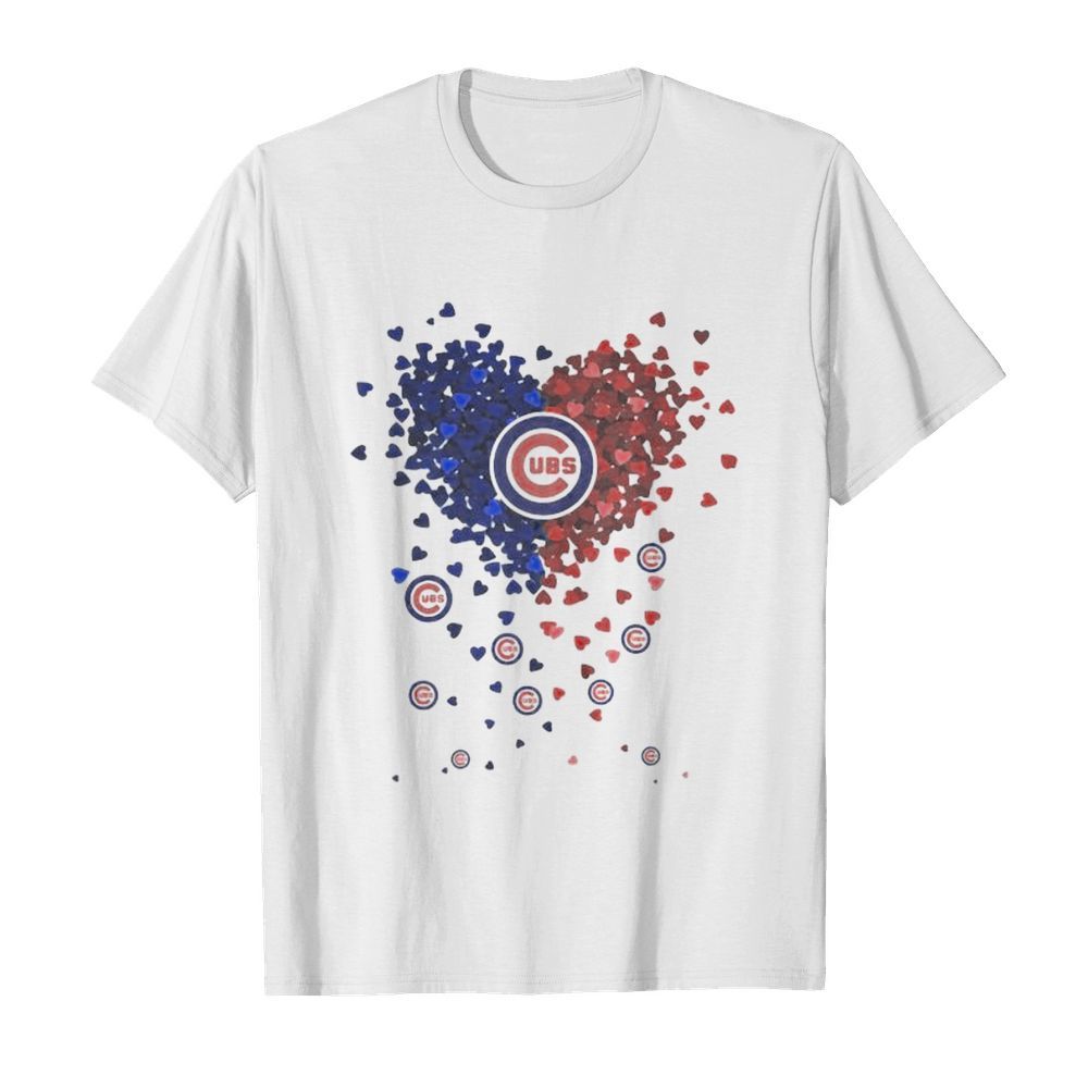 Chicago cubs baseball logo hearts shirt