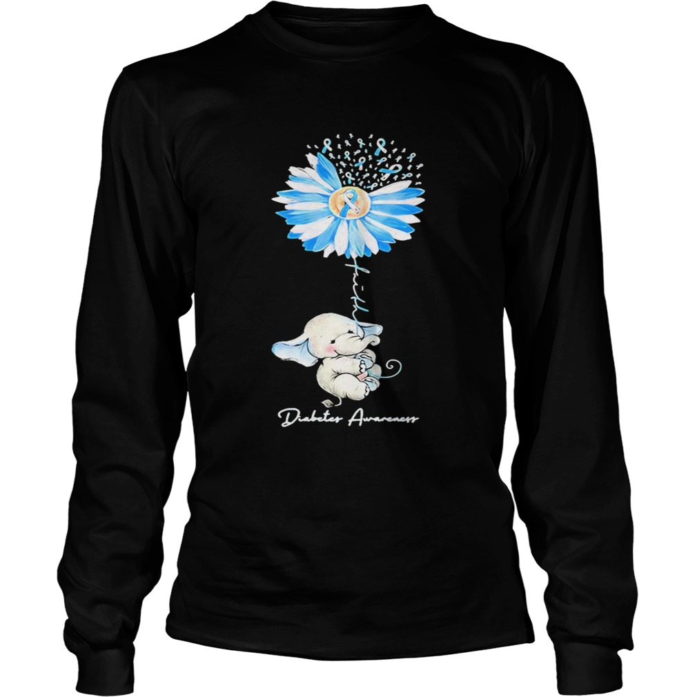 Cute Elephant Diabetes Awareness  Long Sleeve