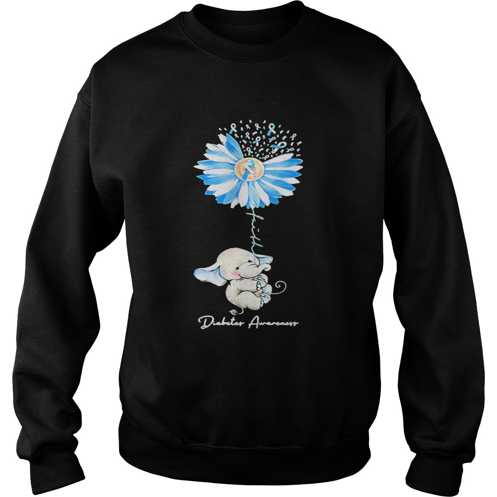 Cute Elephant Diabetes Awareness  Sweatshirt