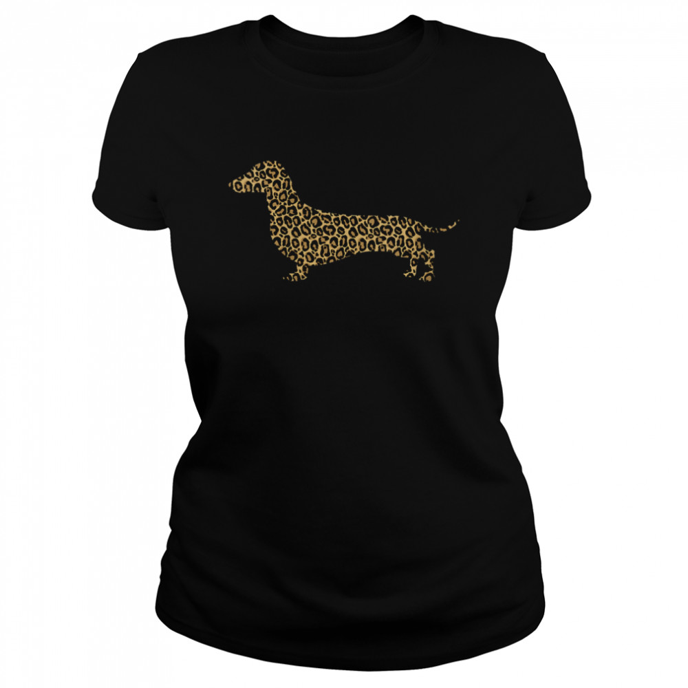 Dachshund Leopard Print Sausage Dog Animal  Classic Women's T-shirt