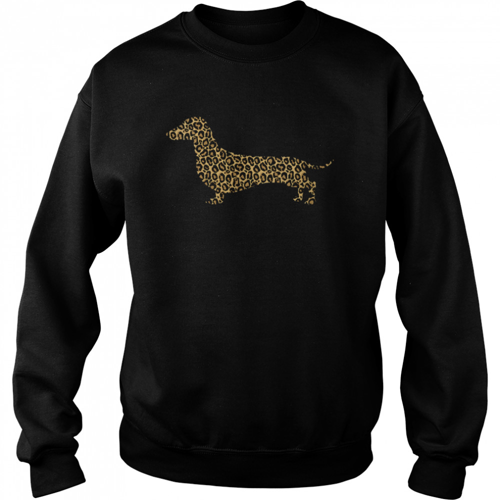 Dachshund Leopard Print Sausage Dog Animal  Unisex Sweatshirt