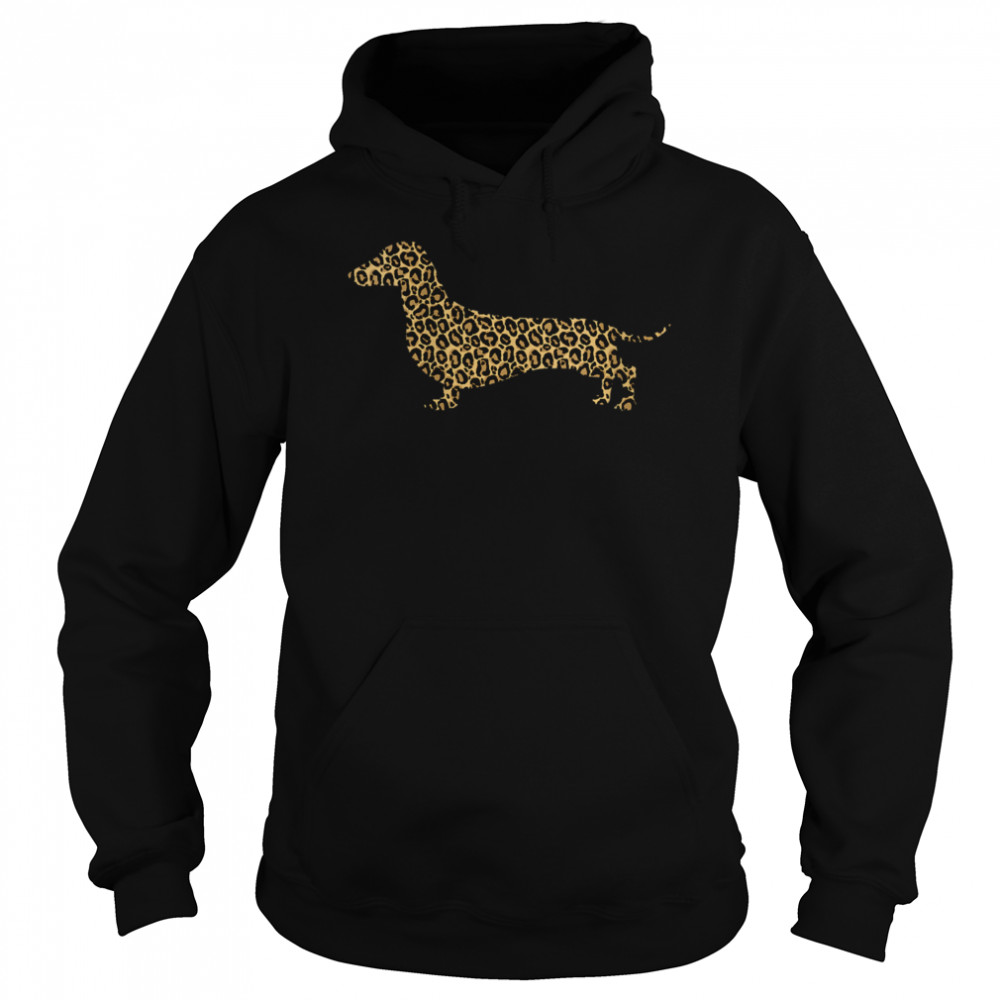 Dachshund Leopard Print Sausage Dog Animal  Unisex Hoodie