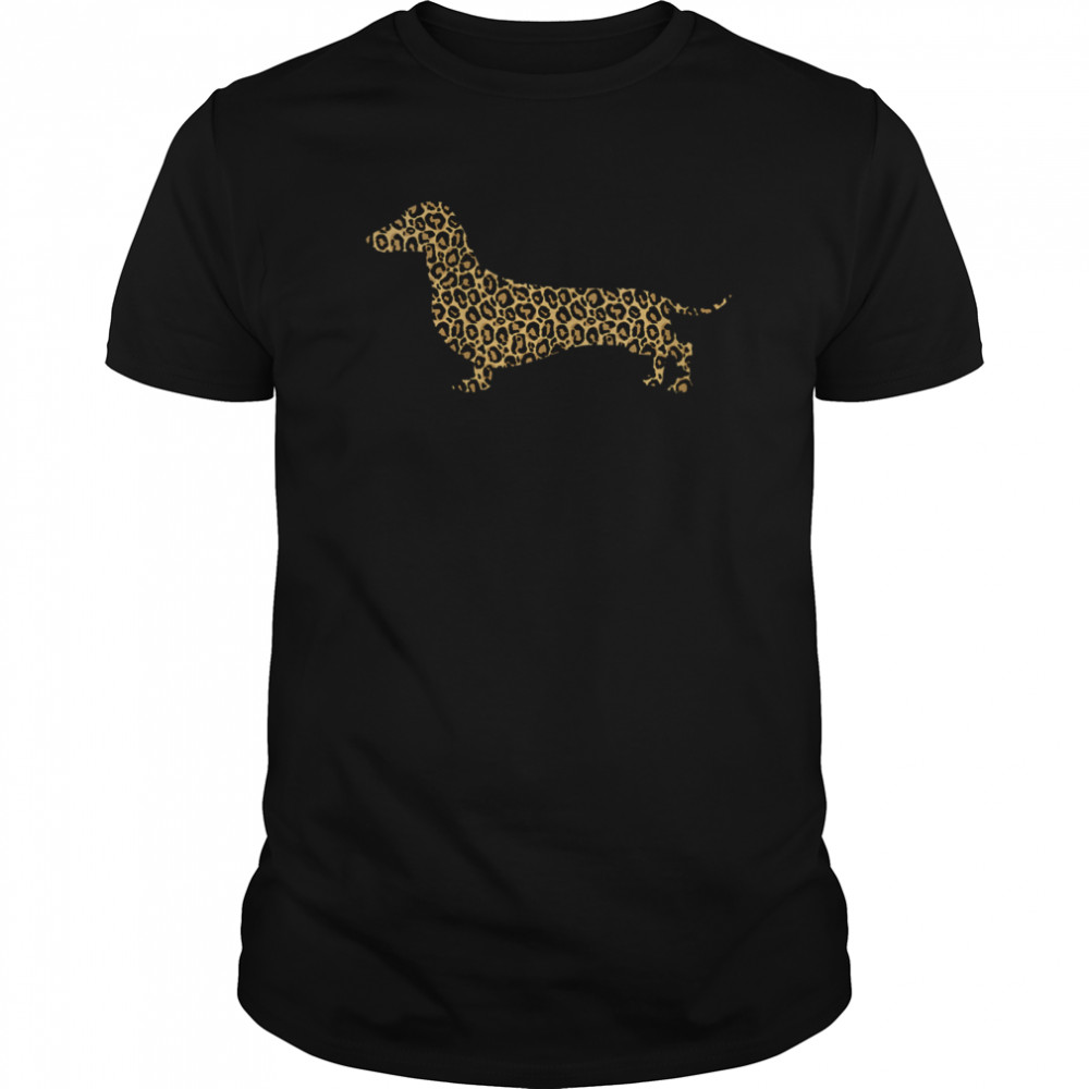 Dachshund Leopard Print Sausage Dog Animal  Classic Men's T-shirt