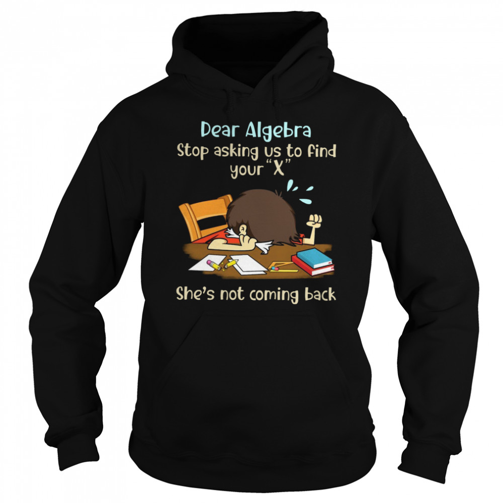 Dear Algebra Stop Asking Us To Find Your X She’s Not Coming Back  Unisex Hoodie