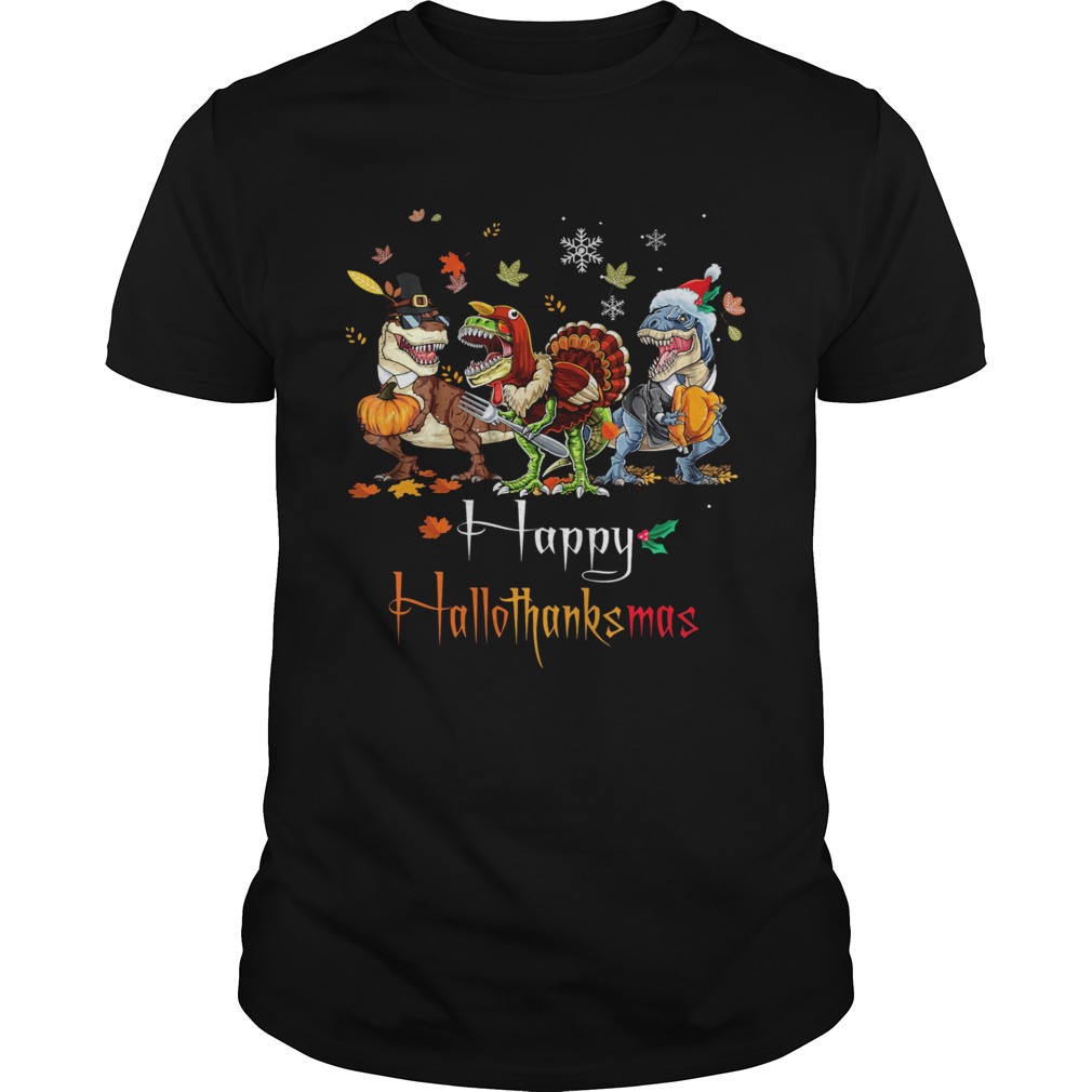 Dino Trex Happy HalloThanksMas Halloween Christmas  Unisex