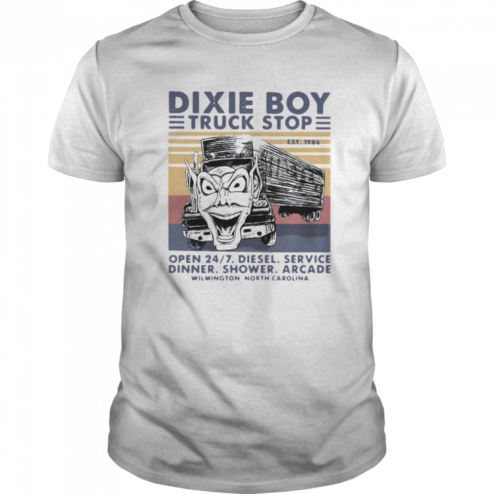 Dixie Boy Truck stop open 24 7 Diesel Service Dinner Vintage  Classic Men's T-shirt