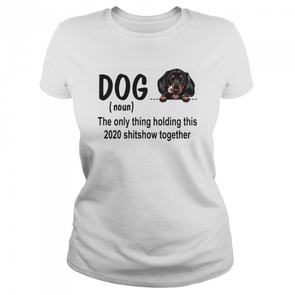 Dog dachshund royal noun the glue holding this 2020 shitshow together  Classic Women's T-shirt