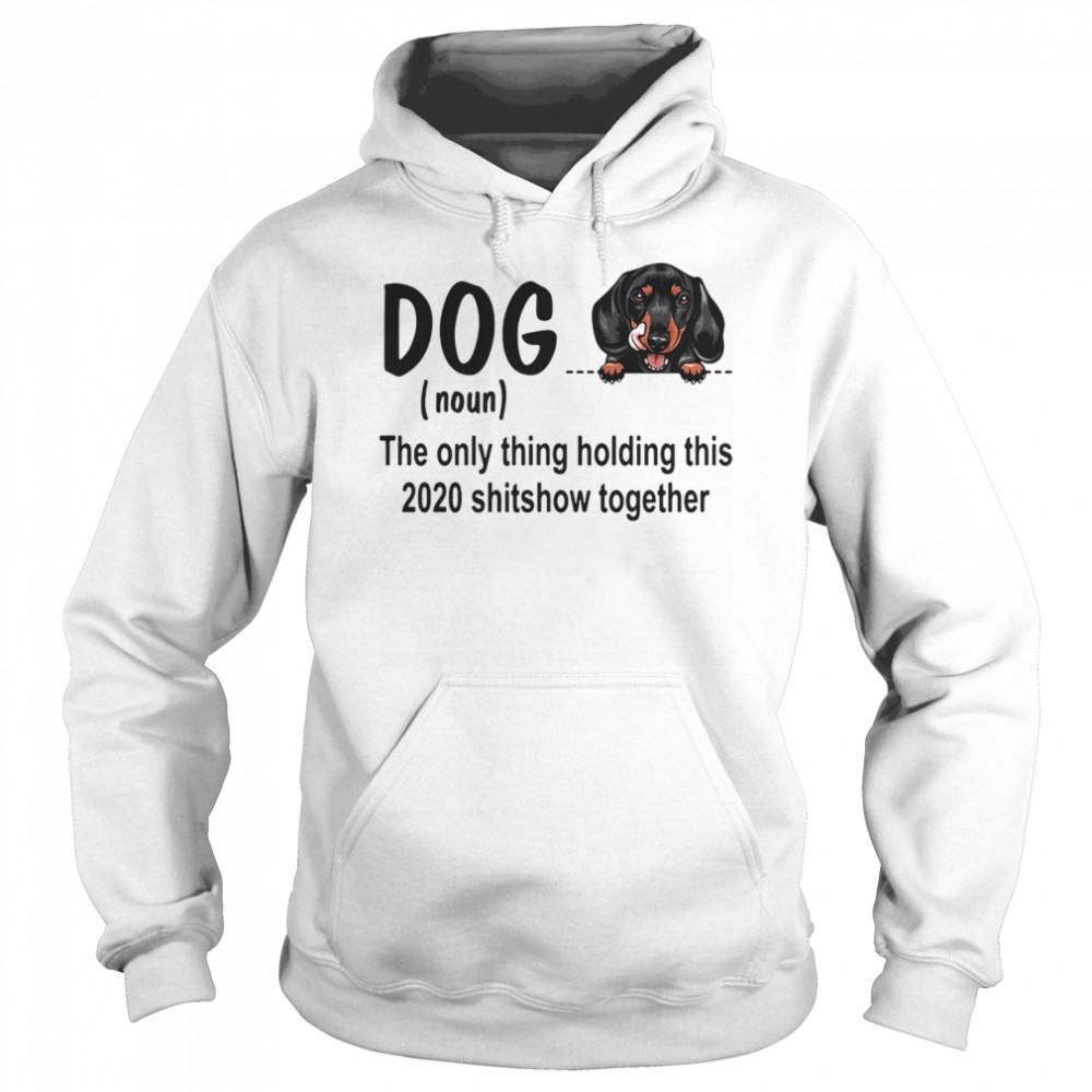 Dog dachshund royal noun the glue holding this 2020 shitshow together  Unisex Hoodie