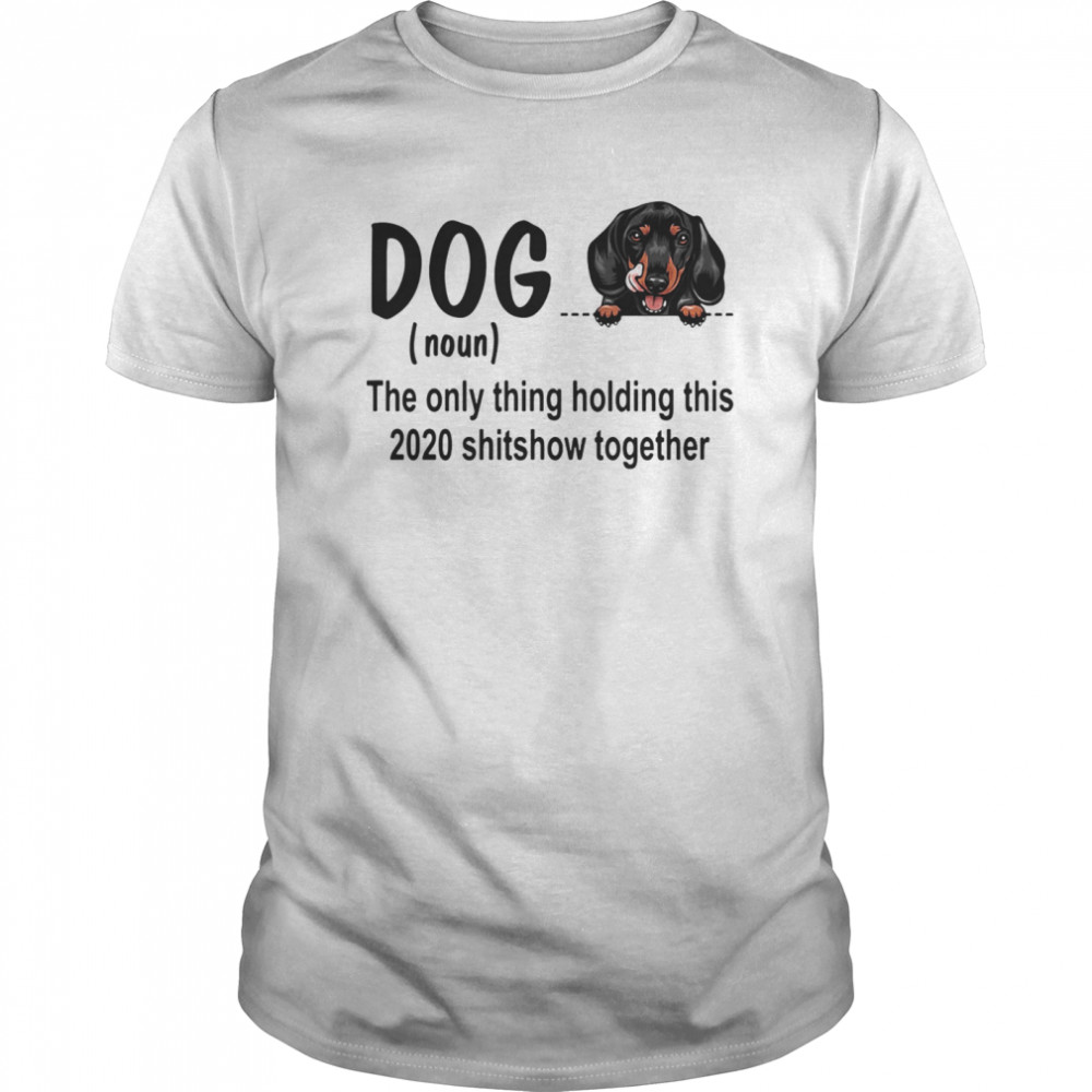 Dog dachshund royal noun the glue holding this 2020 shitshow together  Classic Men's T-shirt