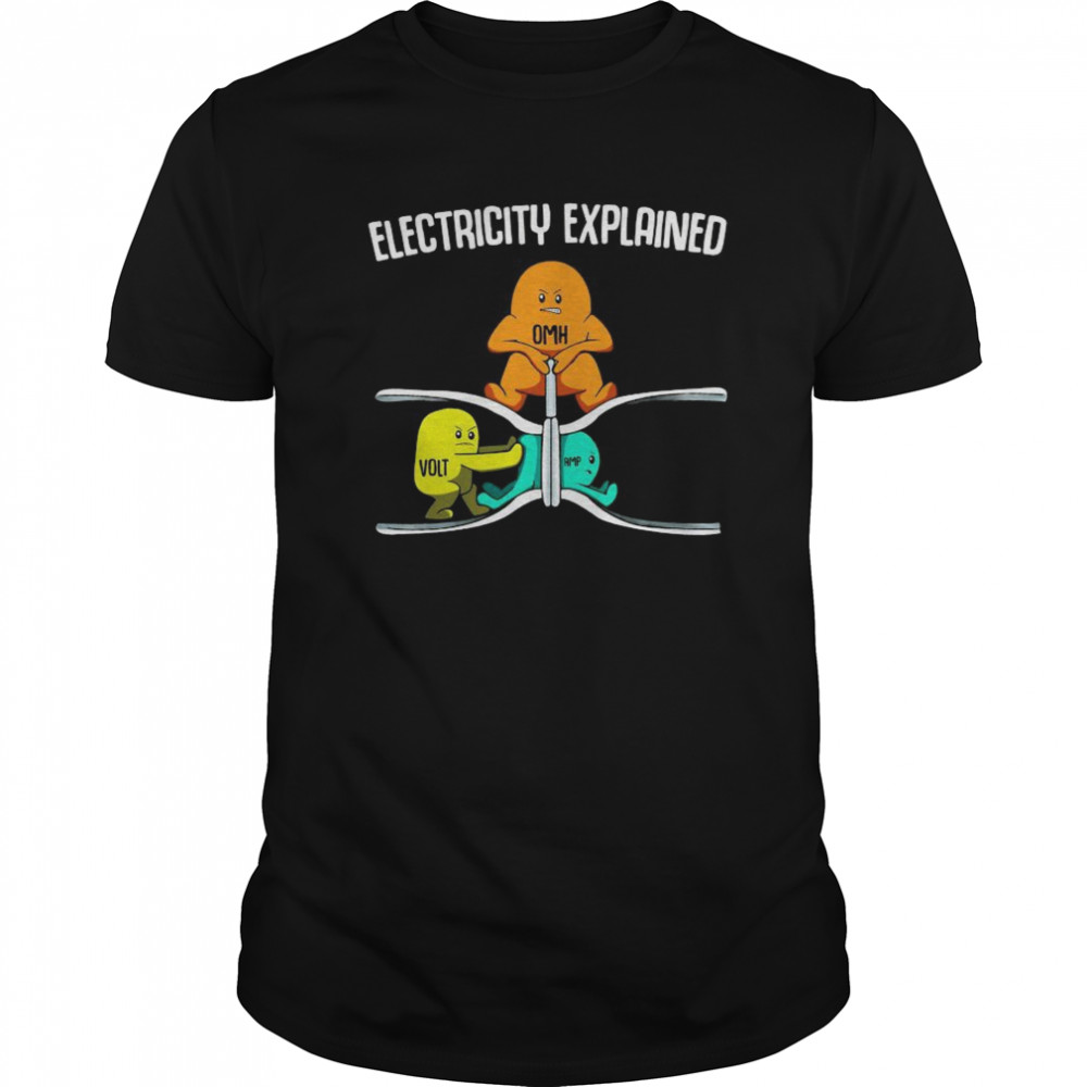 Electricity Explanined Omh Volt Amp  Classic Men's T-shirt