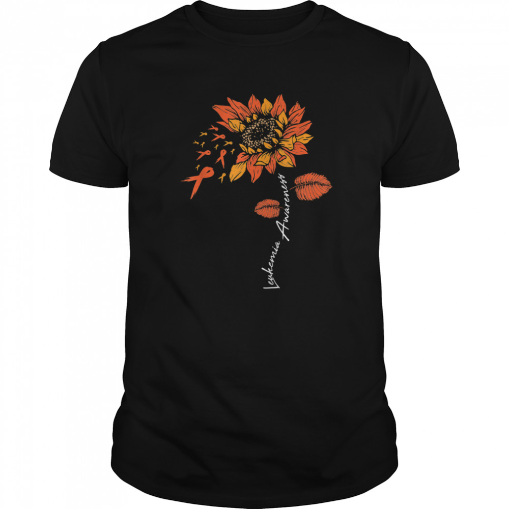 FU Leukemia Awareness Sunflower Orange Ribbon Sarcasm shirt