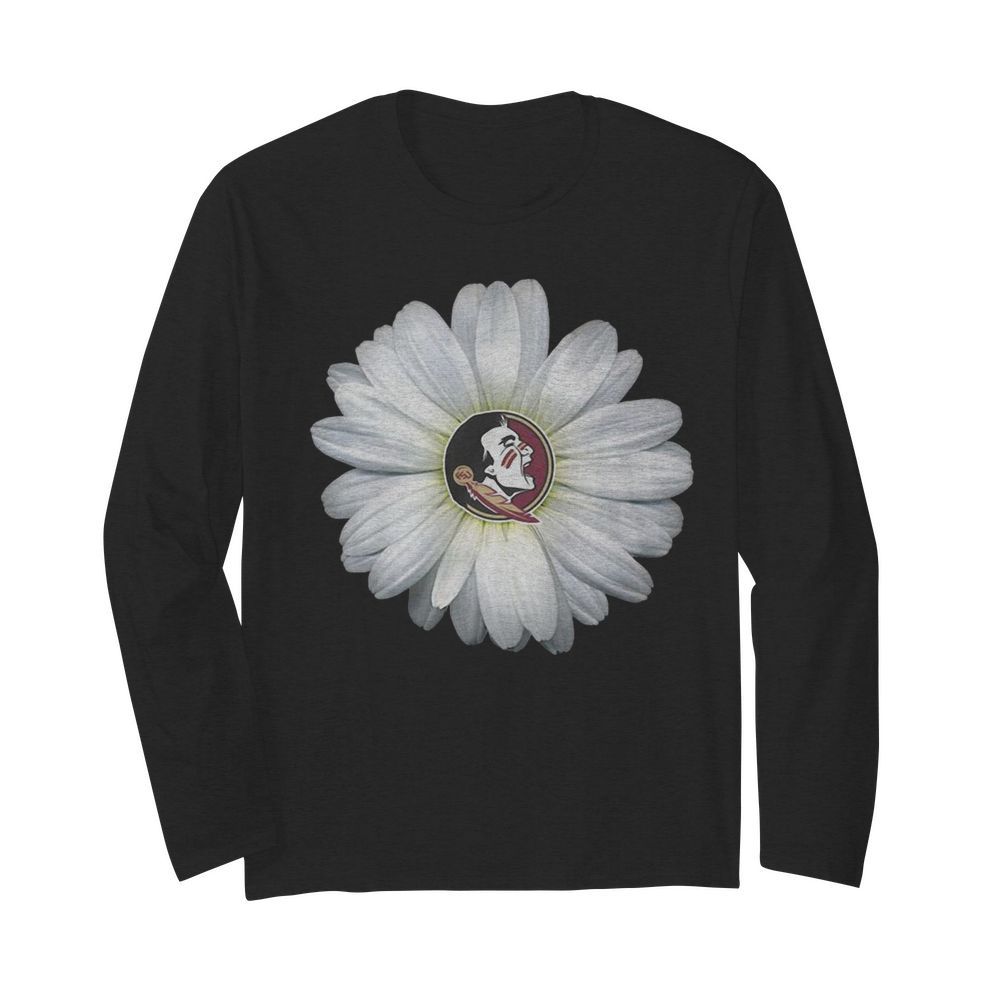 Florida State Seminole Daisy Flower  Long Sleeved T-shirt 