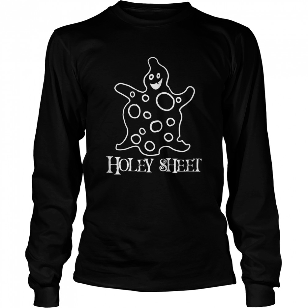 Ghost Halloween Ghost full of Holes Design  Long Sleeved T-shirt