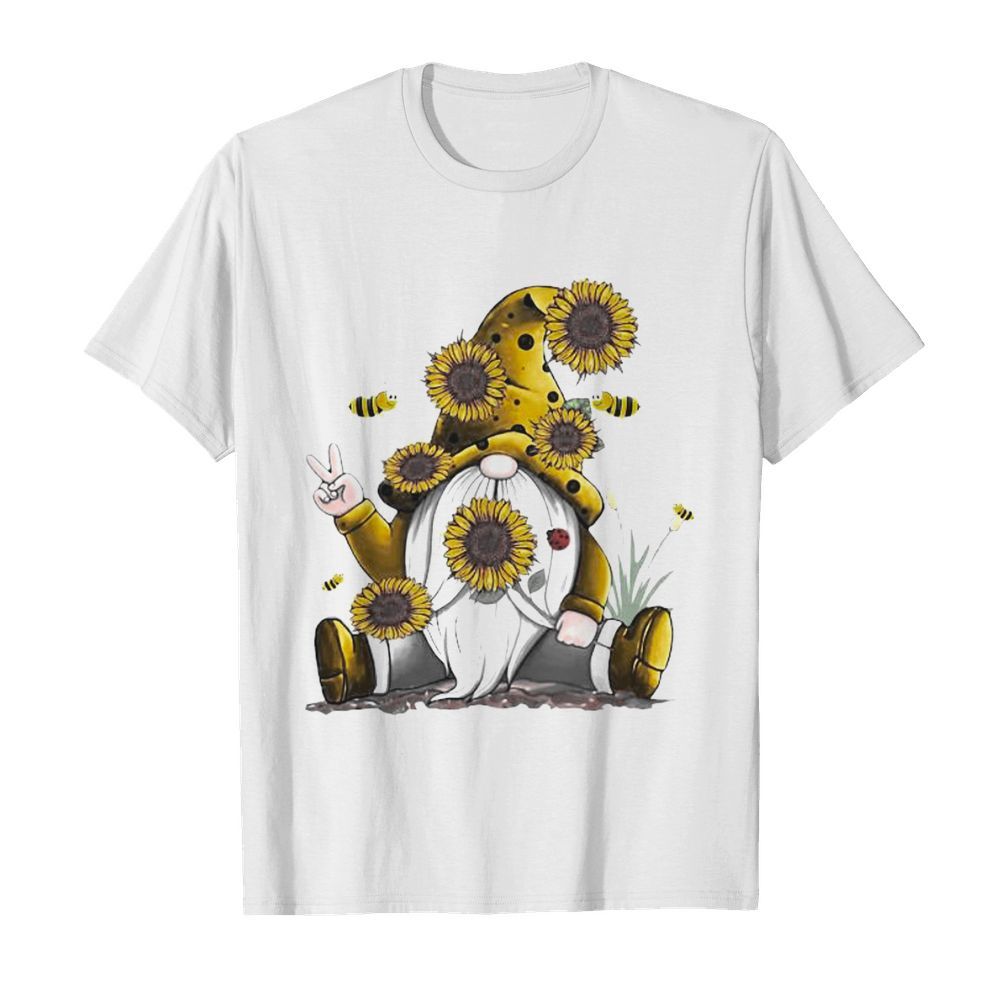 Gnomes sunflowers and bee shirt