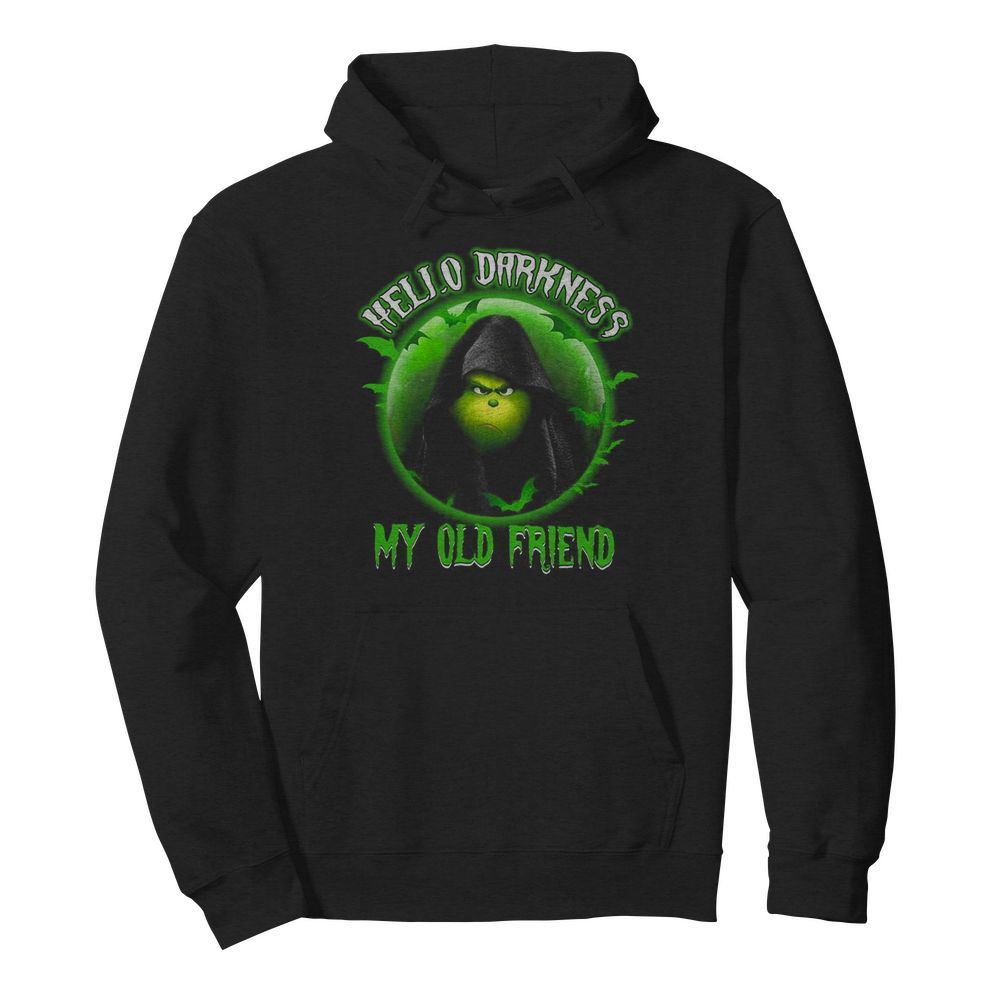 Grinch Hello Darkness My Old Friend  Unisex Hoodie