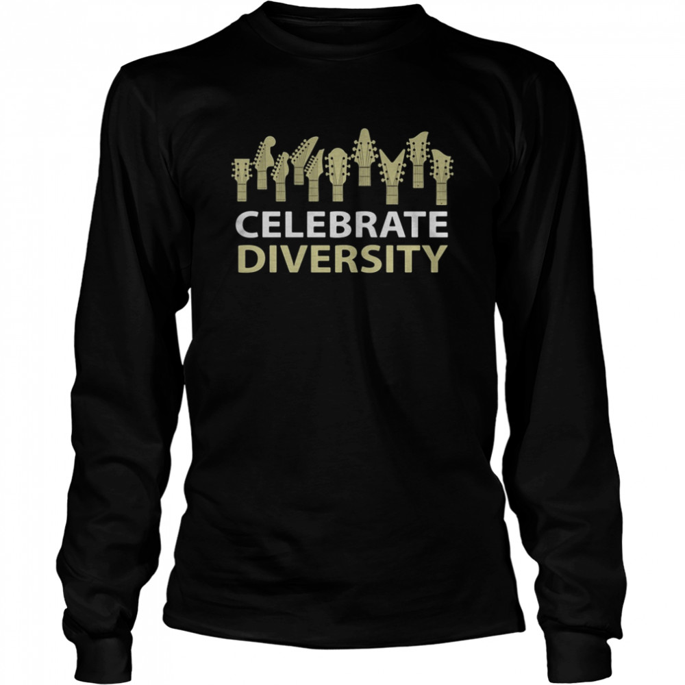 Guitars celebrate diversity lover  Long Sleeved T-shirt