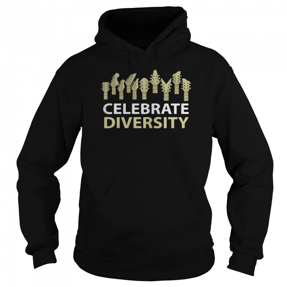 Guitars celebrate diversity lover  Unisex Hoodie