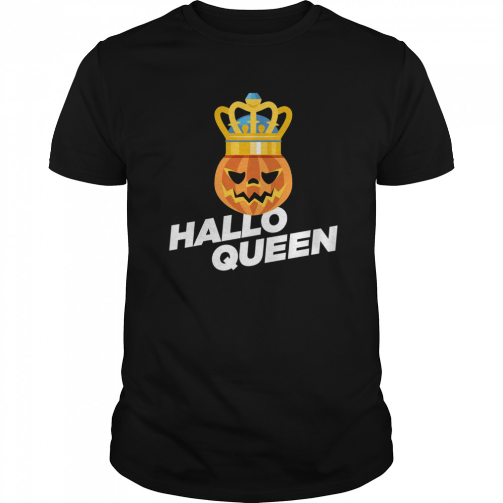 Hallo Queen Pumpkin King Halloween shirrt