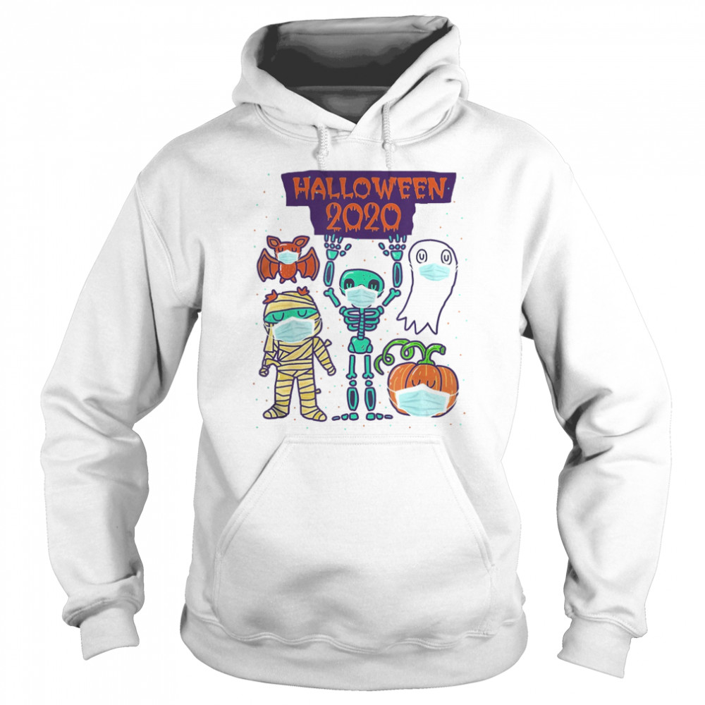 Halloween 2020 Skeleton Pumpkin Ghost Quarantine  Unisex Hoodie