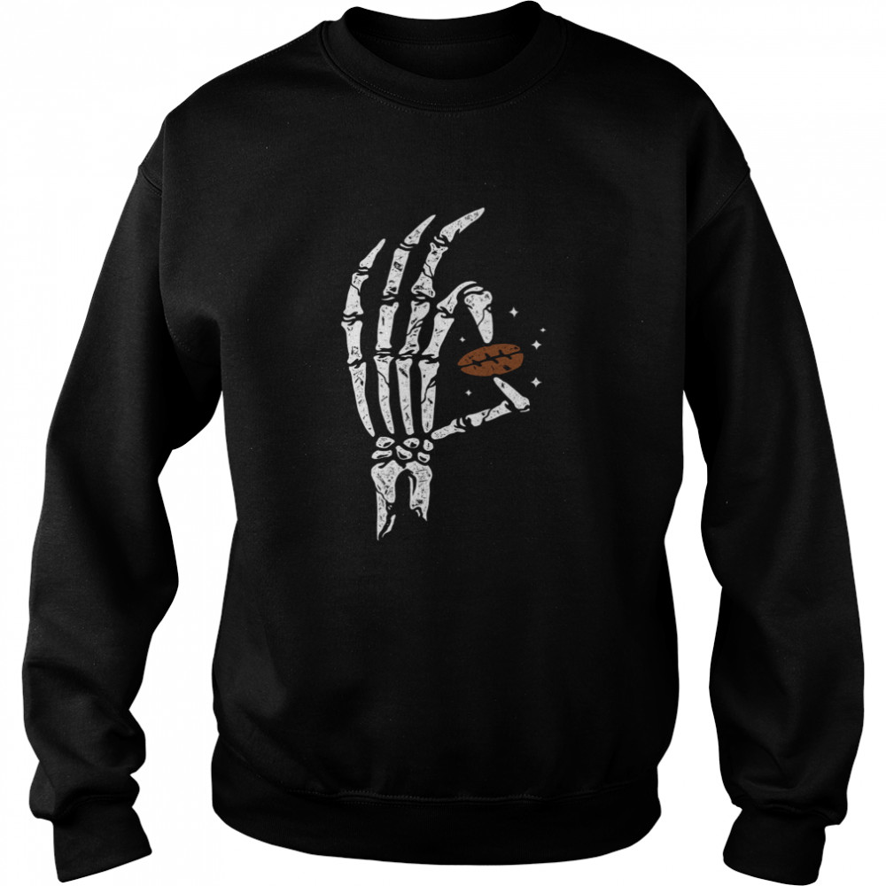 Halloween Hands Bone Hold Coffee Beans  Unisex Sweatshirt