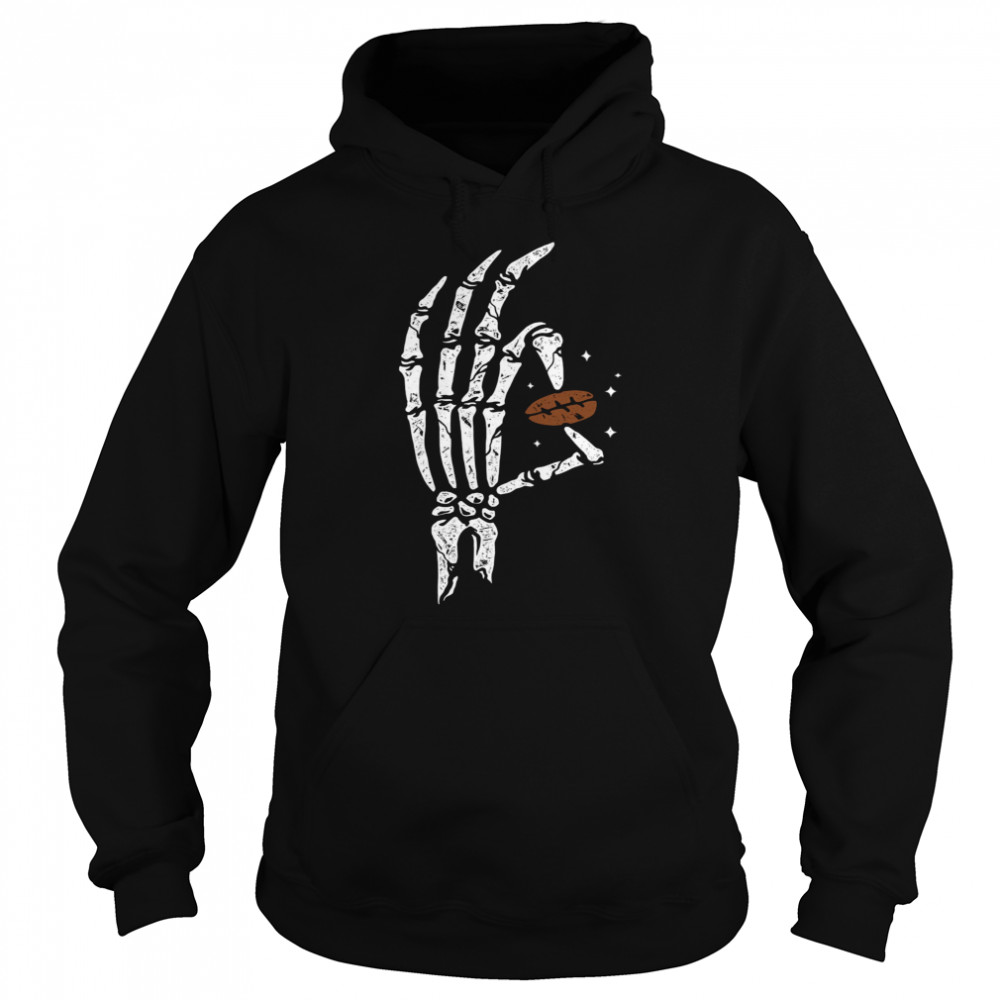 Halloween Hands Bone Hold Coffee Beans  Unisex Hoodie