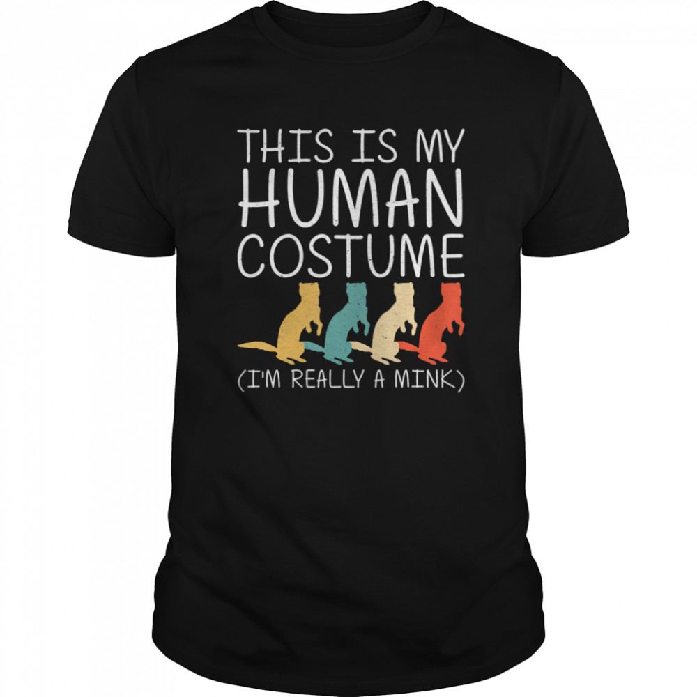 Halloween Human Costume Weasel Otter Easy DIY Gift shirt