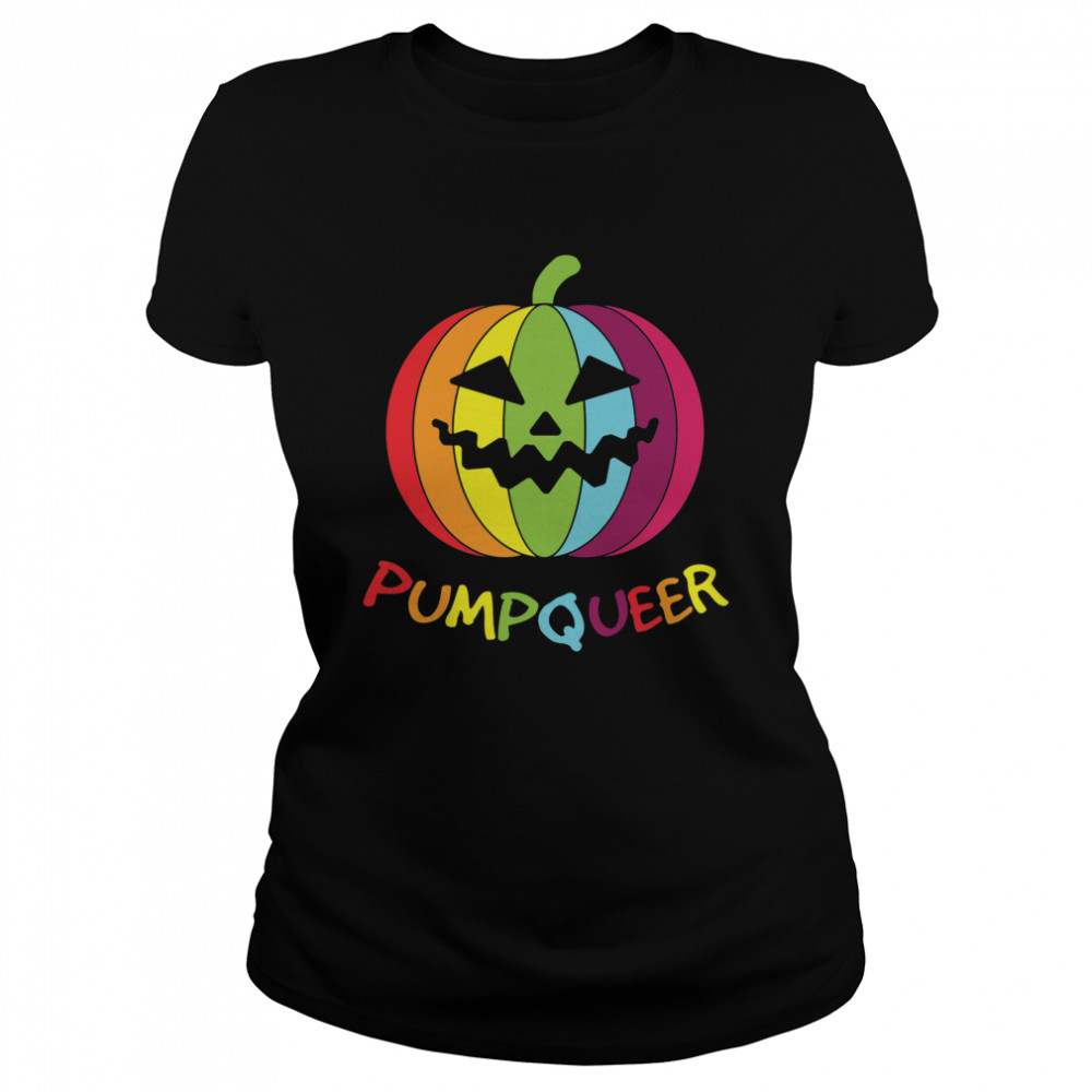 Halloween LGBT Rainbow Pumpkin Apparel  Classic Women's T-shirt