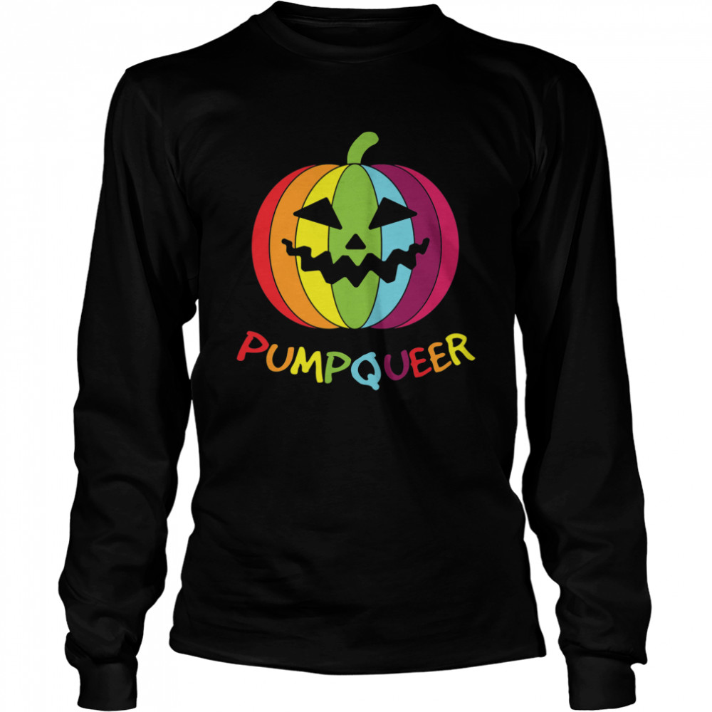 Halloween LGBT Rainbow Pumpkin Apparel  Long Sleeved T-shirt