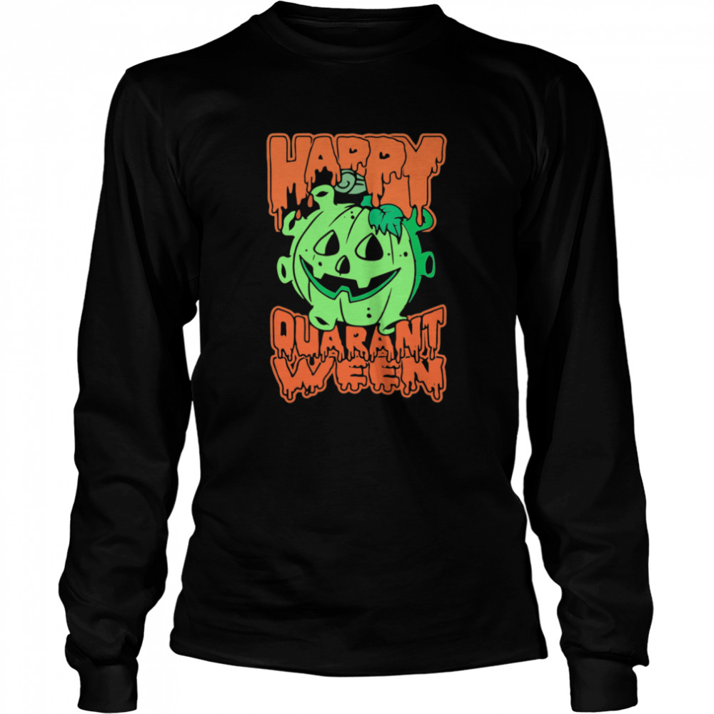 Halloween Pumpkin Saying 2020 Spooky Quarantine  Long Sleeved T-shirt