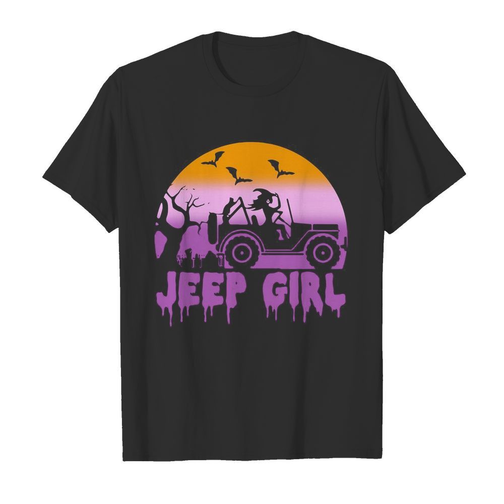 Halloween Witch Drive Jeep Jeep Girl  Classic Men's T-shirt