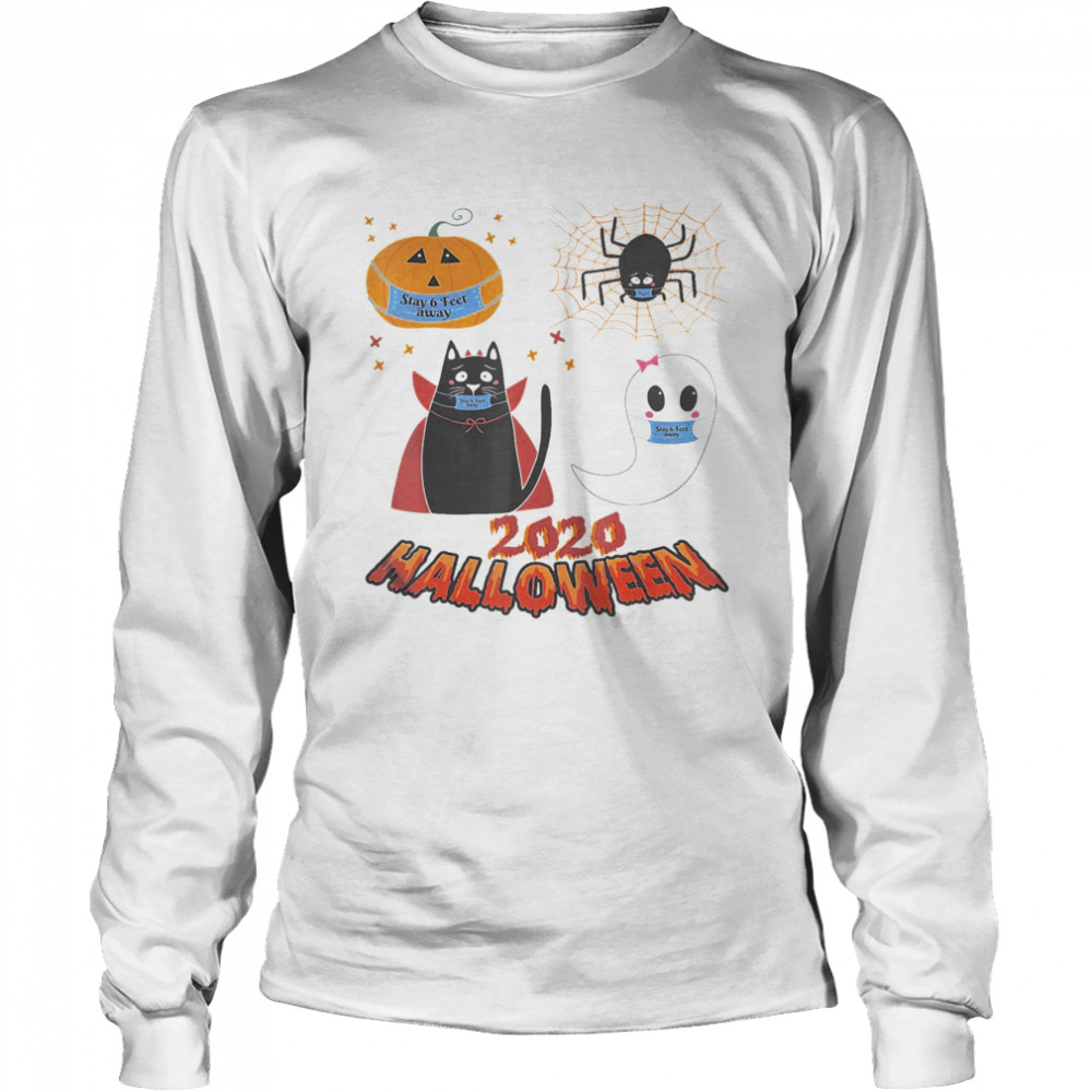 Halloween quarantine 2020 Stay 6 feet away funny crew  Long Sleeved T-shirt