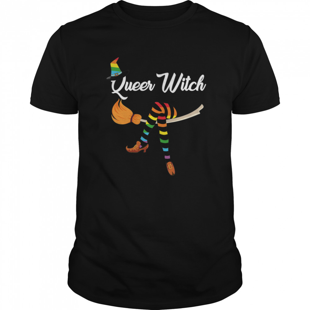 Happy Halloween Day LGBT Queer Witch  Classic Men's T-shirt