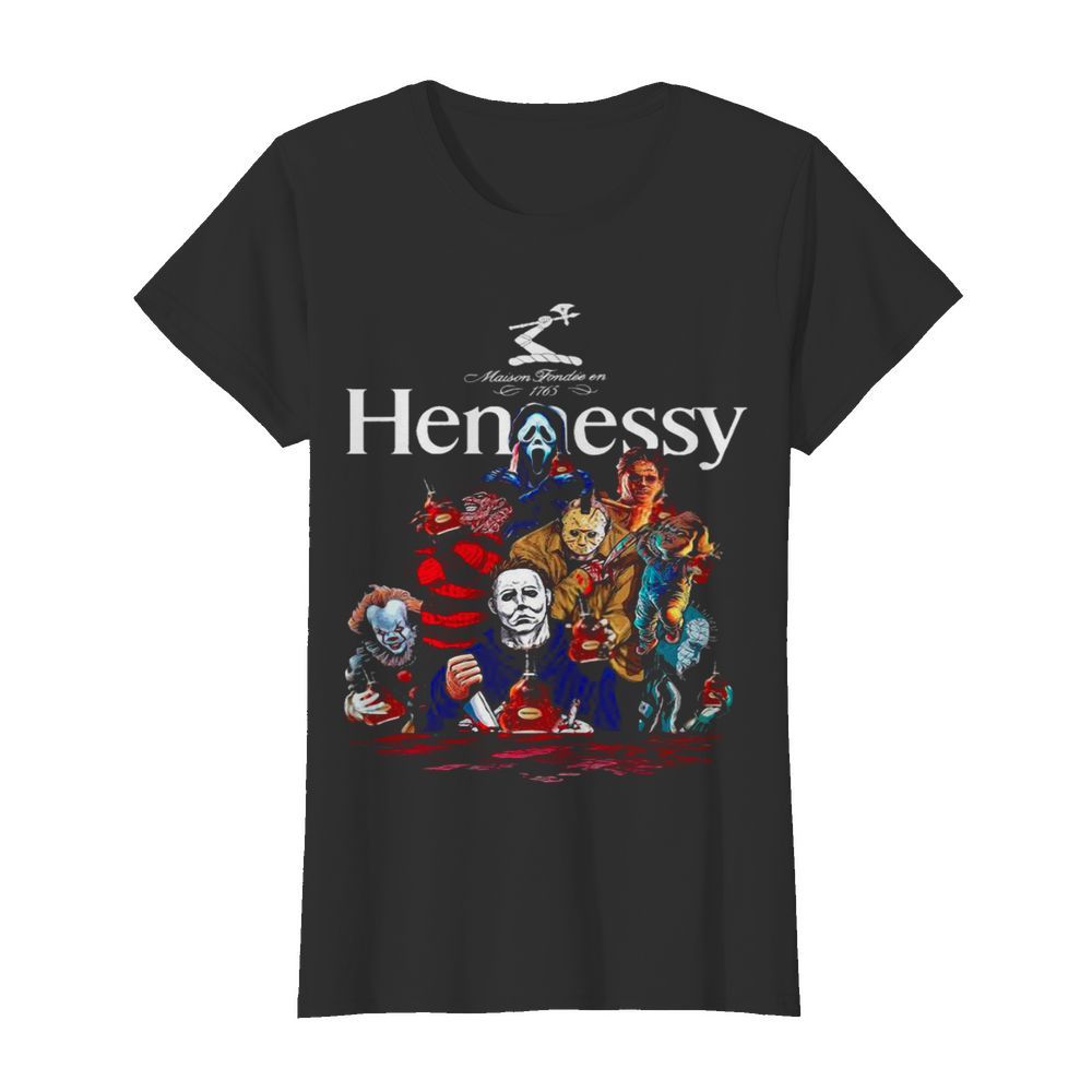 Horror Characters Hennessy Party Happy Halloween  Classic Women's T-shirt